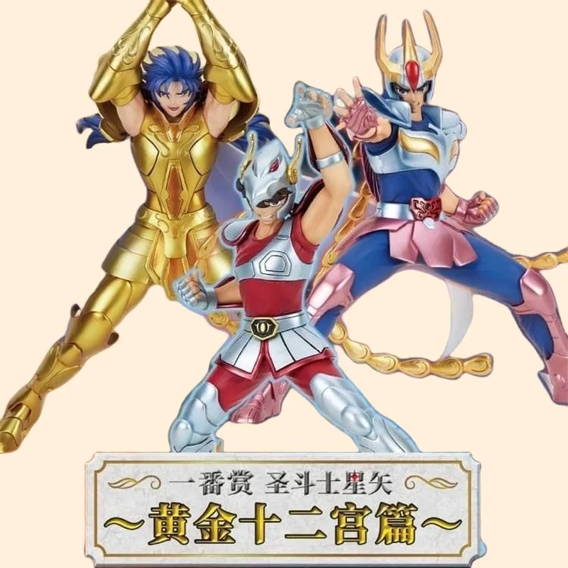 Bandai Bntsh Ichiban Kuji Saint Seiya Gemini Saga Action Figures Pegasus Seiya Figures Model Phoenix Ikki Movable Joints Dolls