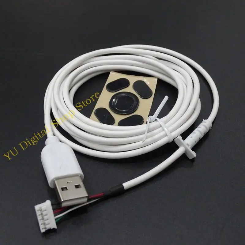 96BA 1Set Durable USB Cable USB y Pies mouse para G102 Gaming Mouse