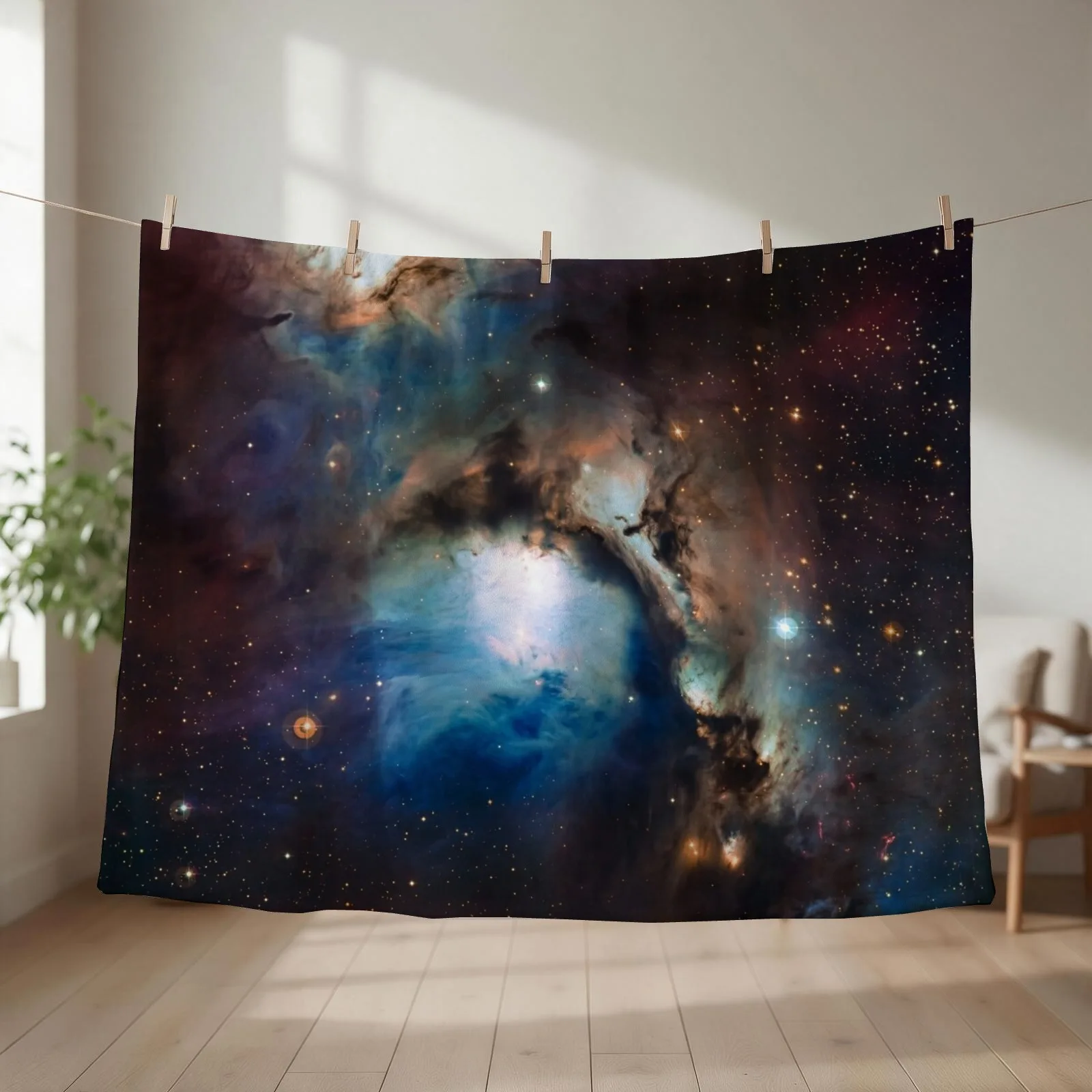 Reflection Nebula in Orion Throw Blanket sofa bed Loose Sleeping Bag Plaid Blankets