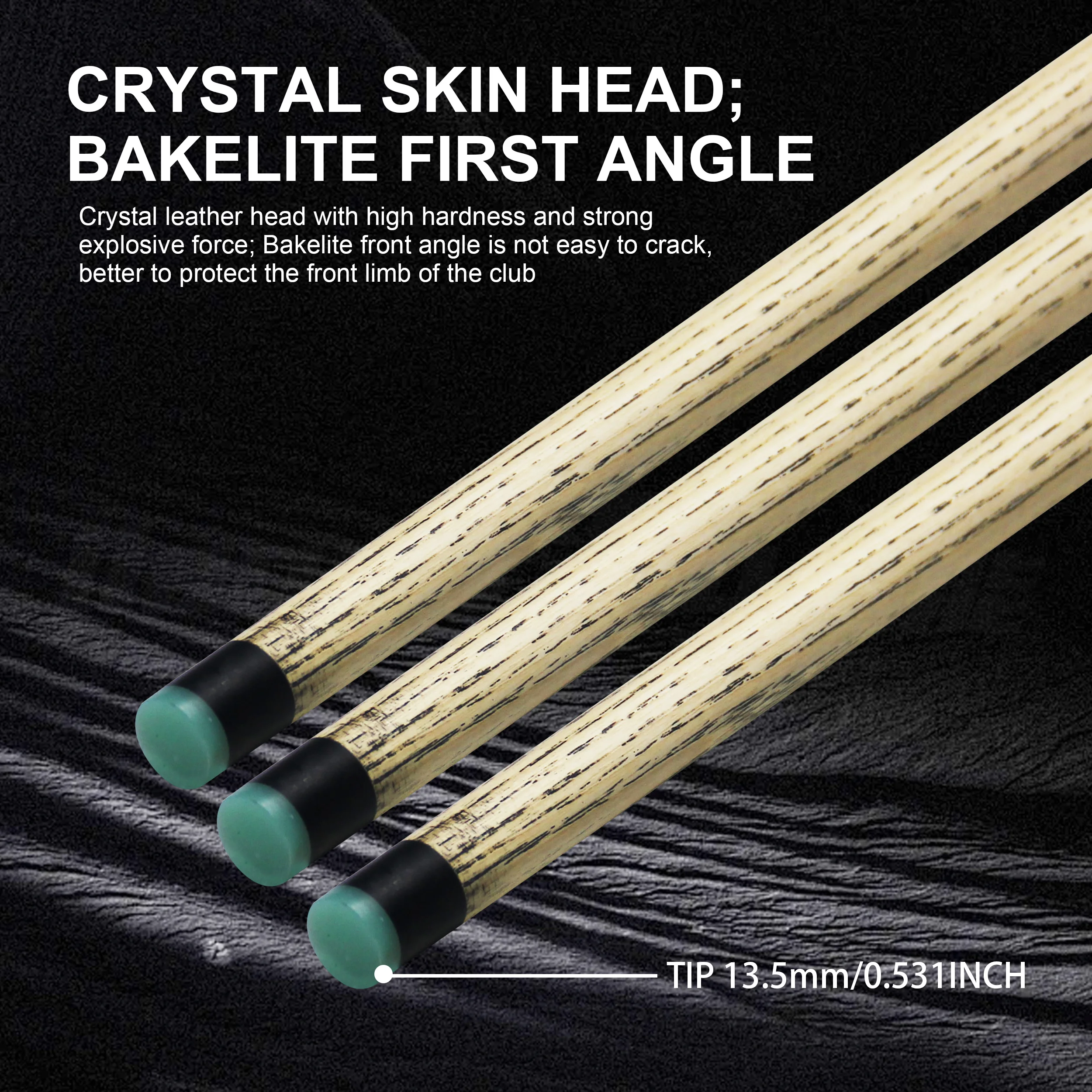 프로페셔널 레드 우드 점프 브레이크 당구 큐 13.5mm 듀얼 유즈 고강도 강력 브레이크/정밀 점프 큐 54.53인치 1/3 분할