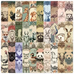 30Pcs Classic Antique Bookmark Animal Bookmarks for Students Reading Annotation Cards Textbook Bookmarks