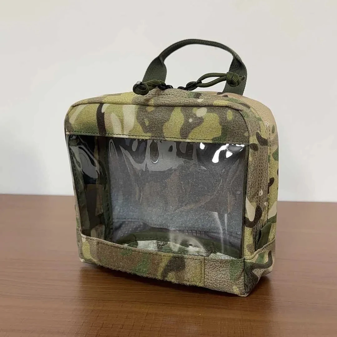 Tactical Transparent Sub-package Outside Simple Inside Hanging Accessories Storage Bag Black