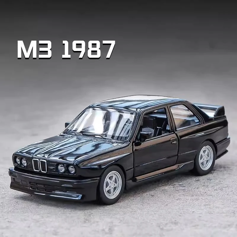 

1:36 1987 M3 модель автомобиля из сплава, литая под давлением машина, игрушки для мальчиков, подарок на день рождения, детские игрушки, коллекция автомобилей