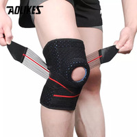 AOLIKES 1PCS Knee Brace Professional Sports Safety Knee Support Knee Gel Pad Guard Protector bandage Strap joelheira