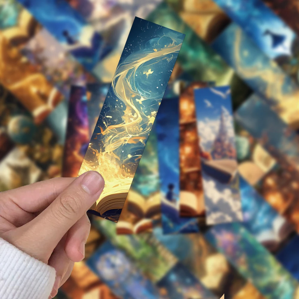 30/60PCS Creative Fantasy Reading Bookmarks High Beauty Cards Creative Reading Books Marking and Annotation DIY Bookmarks image 3
