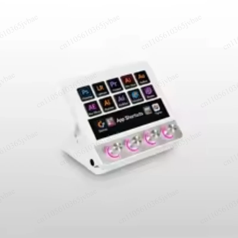 Black Programmable Console with Touch Screen and Knobs, Buttons To Customize Live Clips