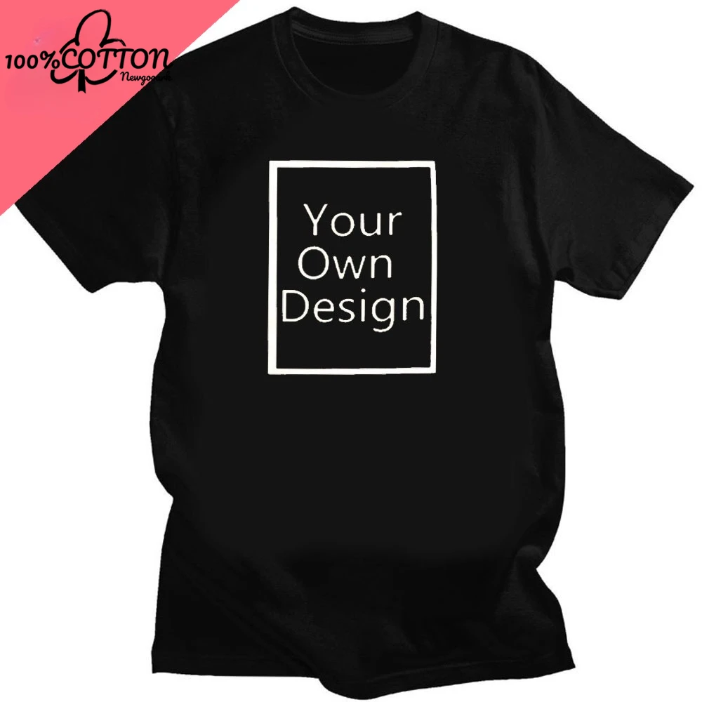 DIY Customized Picture Printed Cotton Black White T Shirt Harajuku Men Women Tee DIY Your Like Photo or Logo T-shir