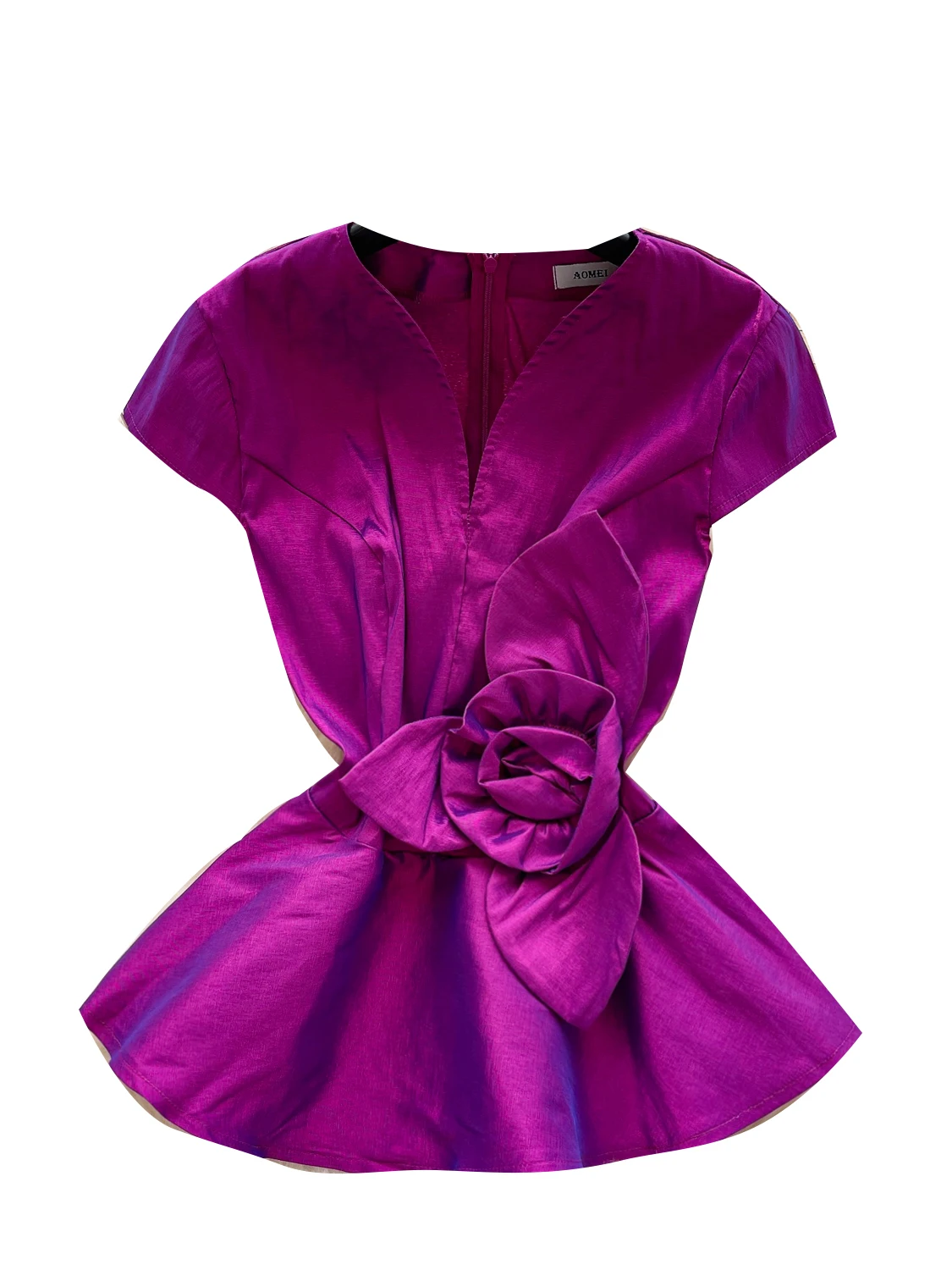 Ele ort Sve femmes irt Floral embelli taille-collant ourlet haut-bas respirant fibre de polyester décontracté irt