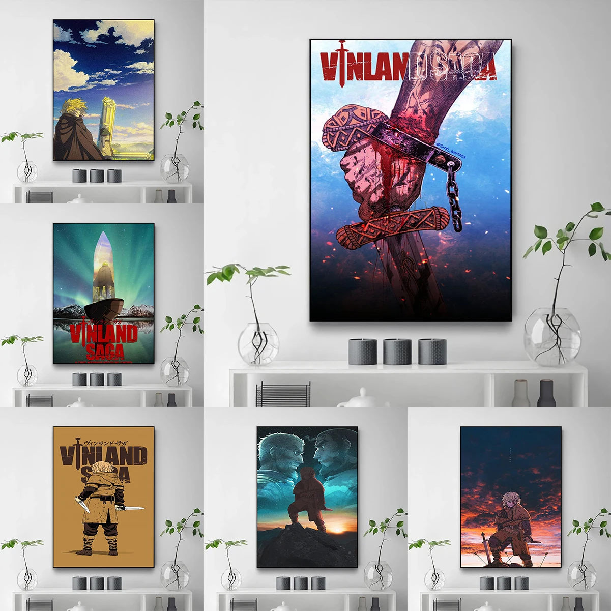 

Cool V-Vinland S-Saga Anime M-Manga Poster HD art wall waterproof home living bedroom coffee house bar room wall decoration