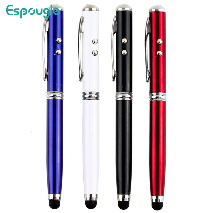 

1000pcs 4 In1 Brand New And High Quality Capacitive Stylus iPad Touch Screen Ballpoint Pen LED Light Pointer