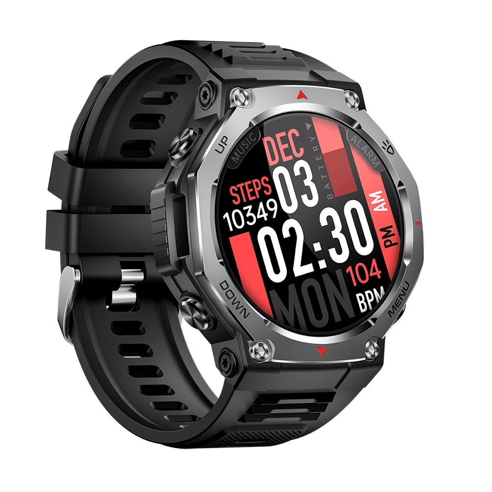 

UV Light Smart Watch Men Women Military-grade Outdoor Sports Anti-fall Strong Flashlight 525mAh BT Call Heart Rate Smartwatch