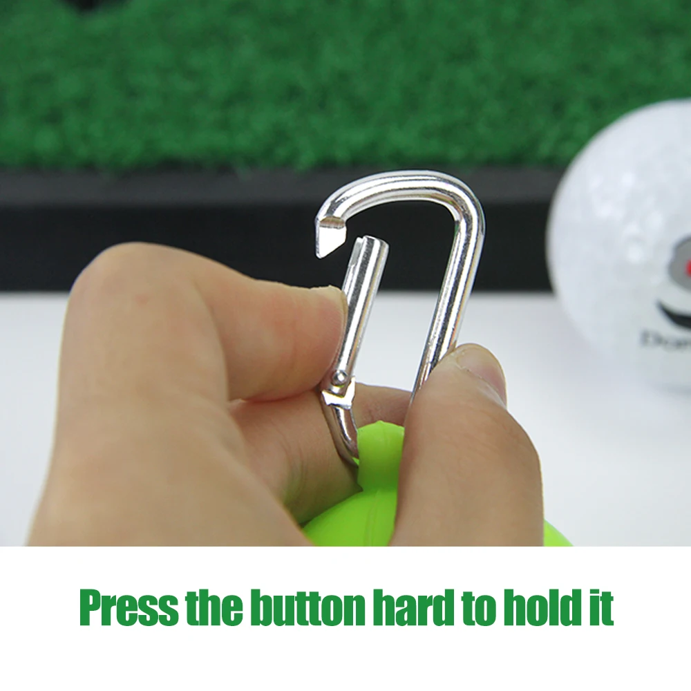 1Pcs Silicone Golf Ball Holder Single Ball Storage Protection Carrier with Aluminum Hook