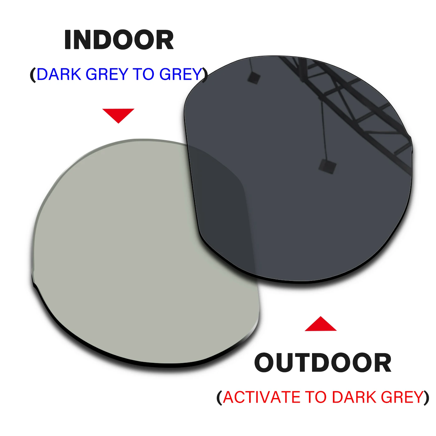 

Grey to Dark Grey Wholesale Replacement Lenses for Oakley HSTN Metal OO9279 52mm Sunglasses Frame Anti-Scratch