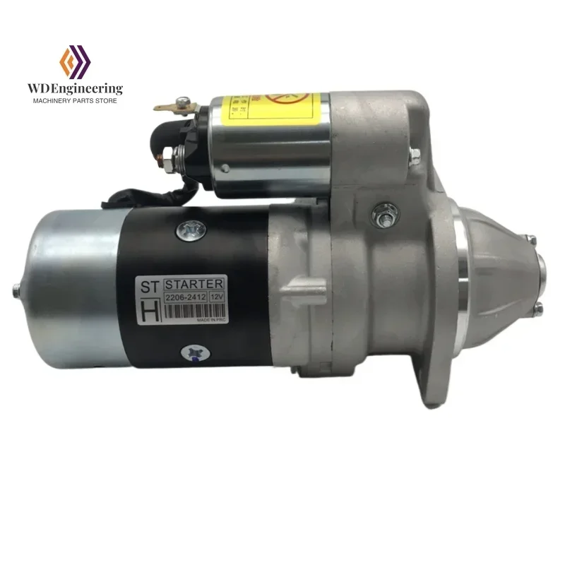 

Starter Motor 12v 2206-2412 129908-77000 Suitable For Xugong 60D S13-41D Excavator Accessories QDJ1431C9