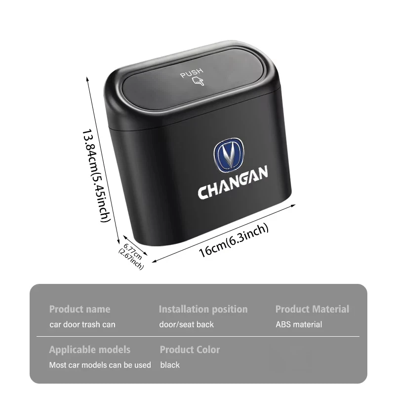 Car Hanging Trash Can Bin Small Storage Organizer Fit Changan CS55 CS85 Alsvin Eado Hunter CS75 CS15 CS95 CS35 PLUS view 6