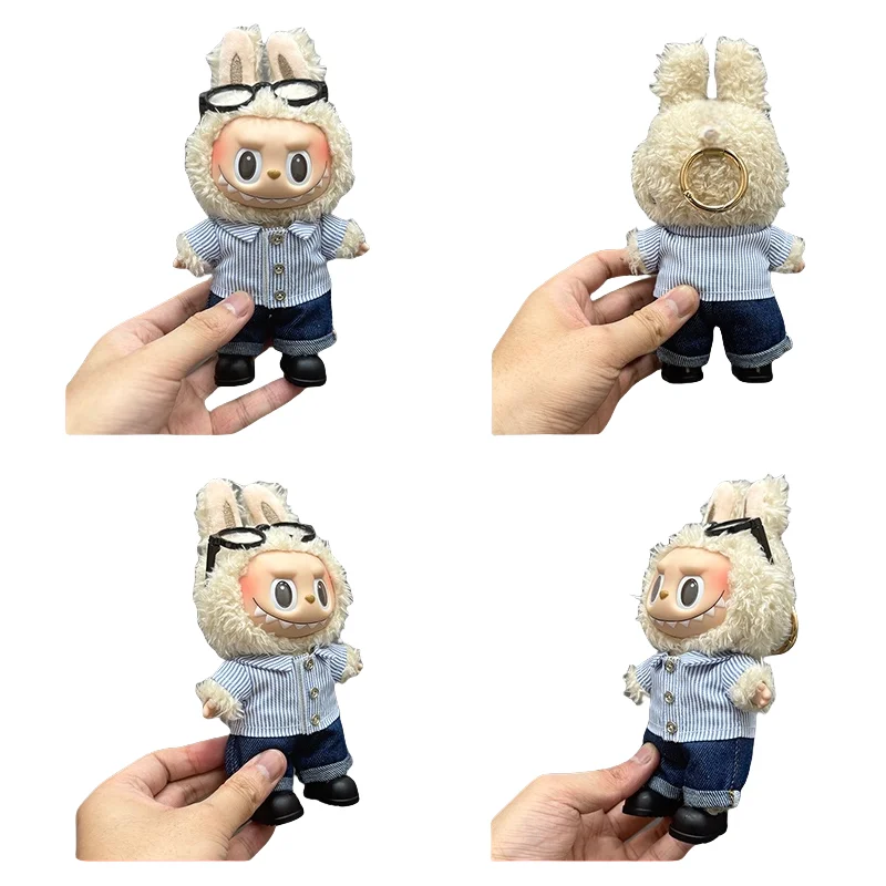 

Wear Sunglasses For Labubu Clothes Baby Clothes Summer Same Style Clothes Set Labubu Plush Doll Pendant Trendy Clothes