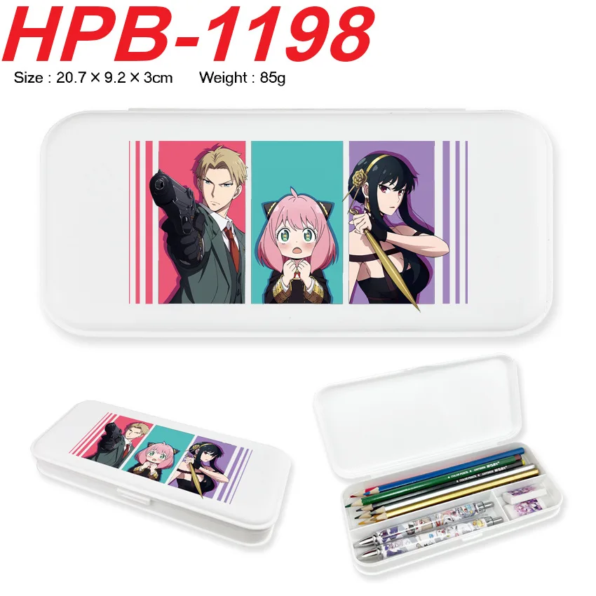 Anime Cartoon Spy Family Anya Twilight Peripheral Large-Capacity Student Storage Pencil Square Pen Case Storage Pencil Case Gift