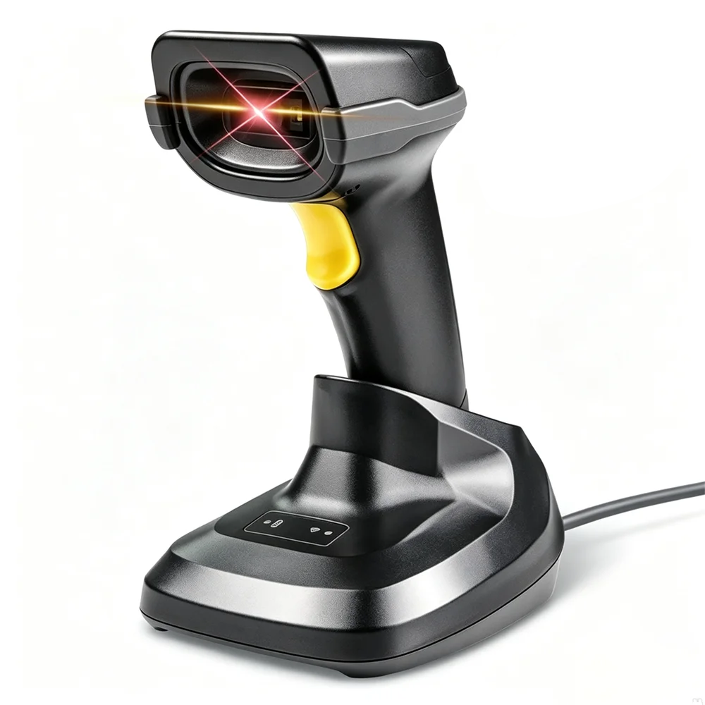 Wireless Handheld Code Scanner 1D 2D Barcodes Bluetooth Industrial Long Range Reader for Warehouse Transportation Systems