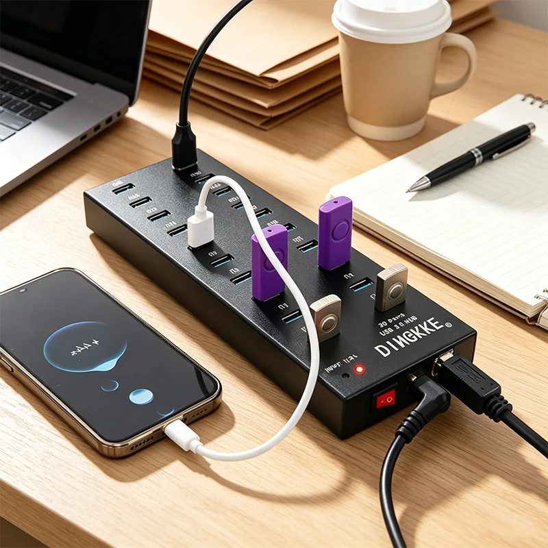 10/20 USB Ports HUB 3.0 Multiport Adapter for PC Laptop Phone USB Devices