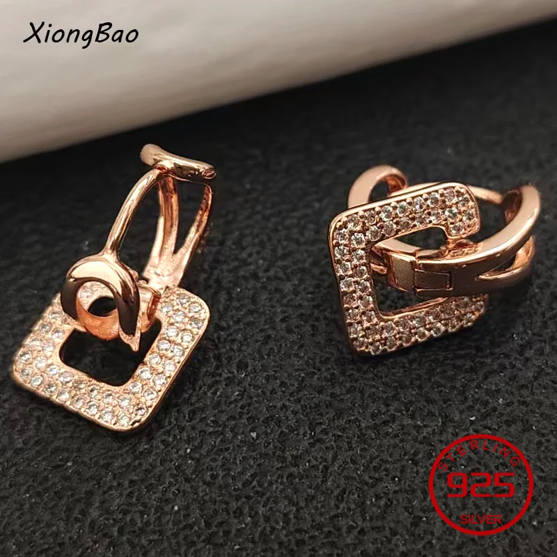 

Drop Earrings for Women with Square Dangle 925 sterling silver Zircon Earring 2026