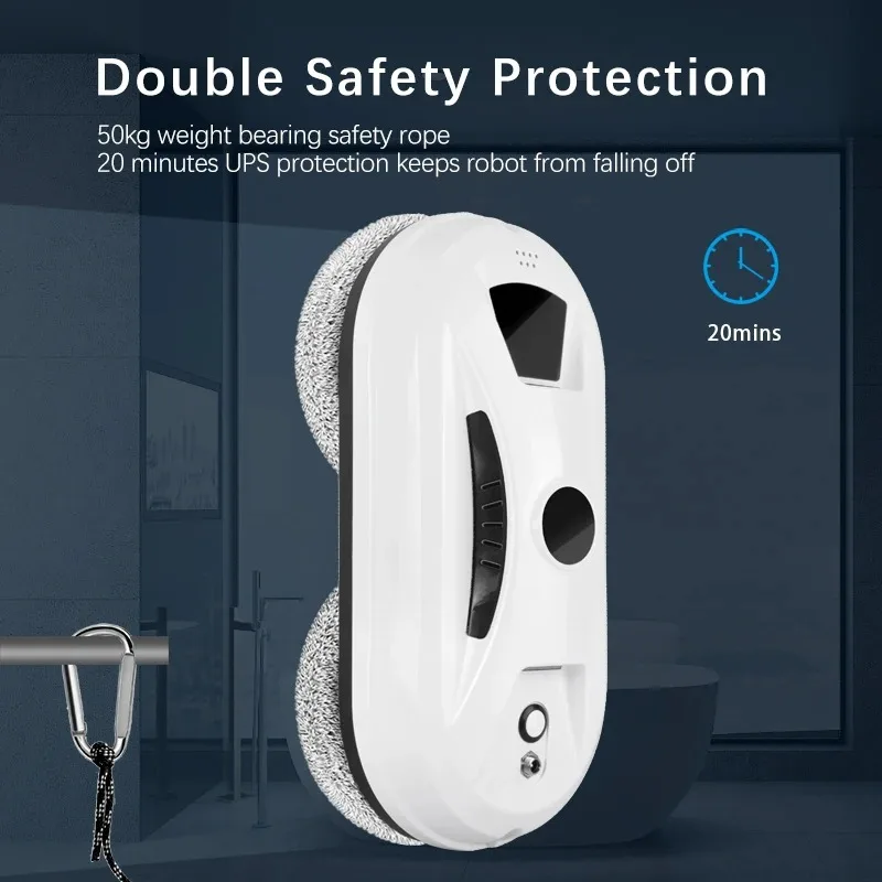 110V-220V Window Cleaning Robot Home Appliance Vacuum Cleaner Electric Intelligent Glass Remote Control Window Cleaning Machine