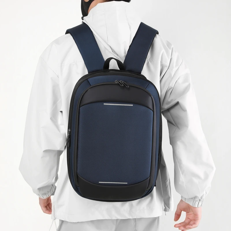 حقيبة ظهر رجال الأعمال ذات سعة كبيرة وواسعة ومتينة للرجال حقيبة ظهر كاجوال وظيفية قابلة للتوسيع للرجال للركاب والكمبيوتر المحمول #3