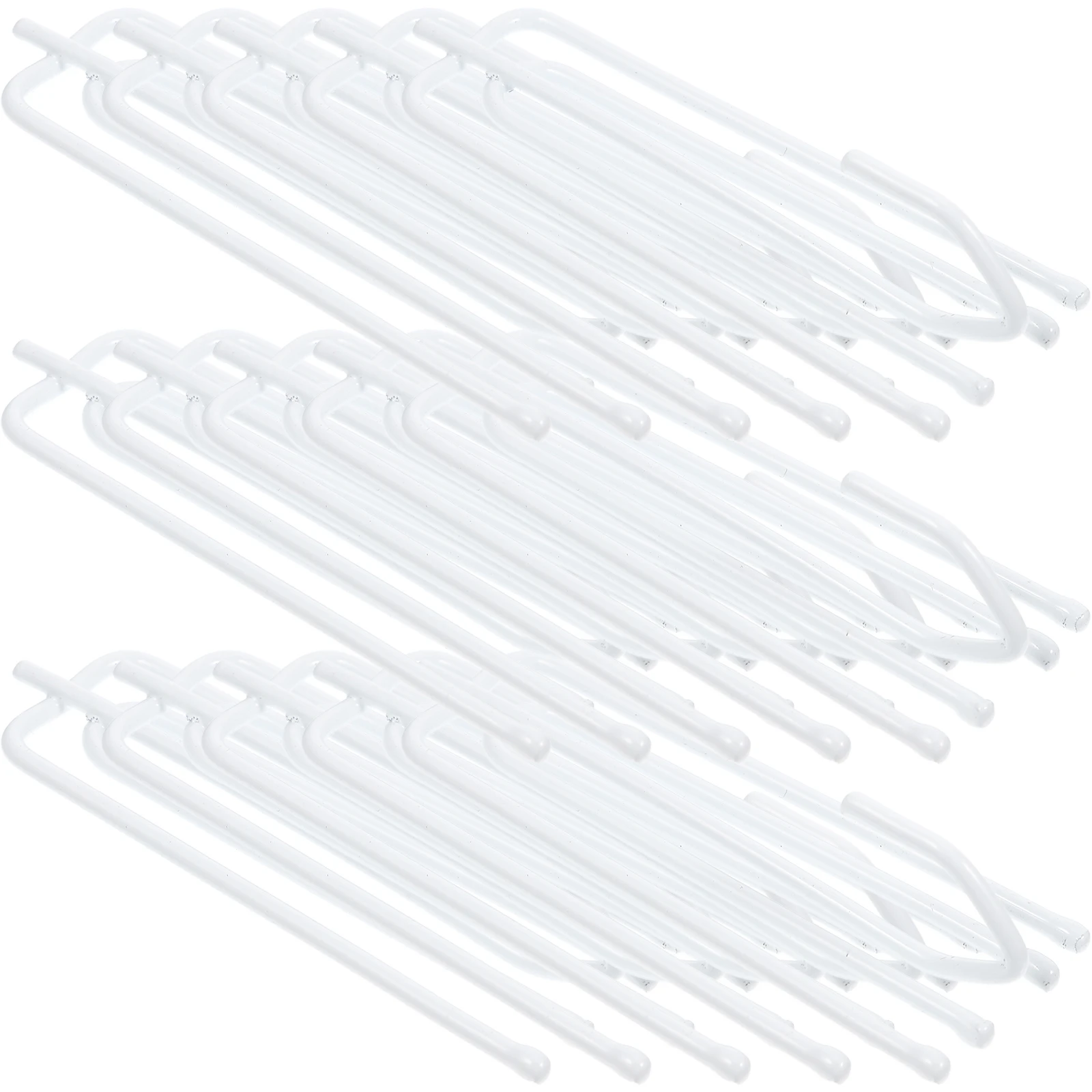

30pcs Stainless Steel Fabric Fork Hooks Pleated Track Metal Drapery Curtains Rustproof Shower Bathroom