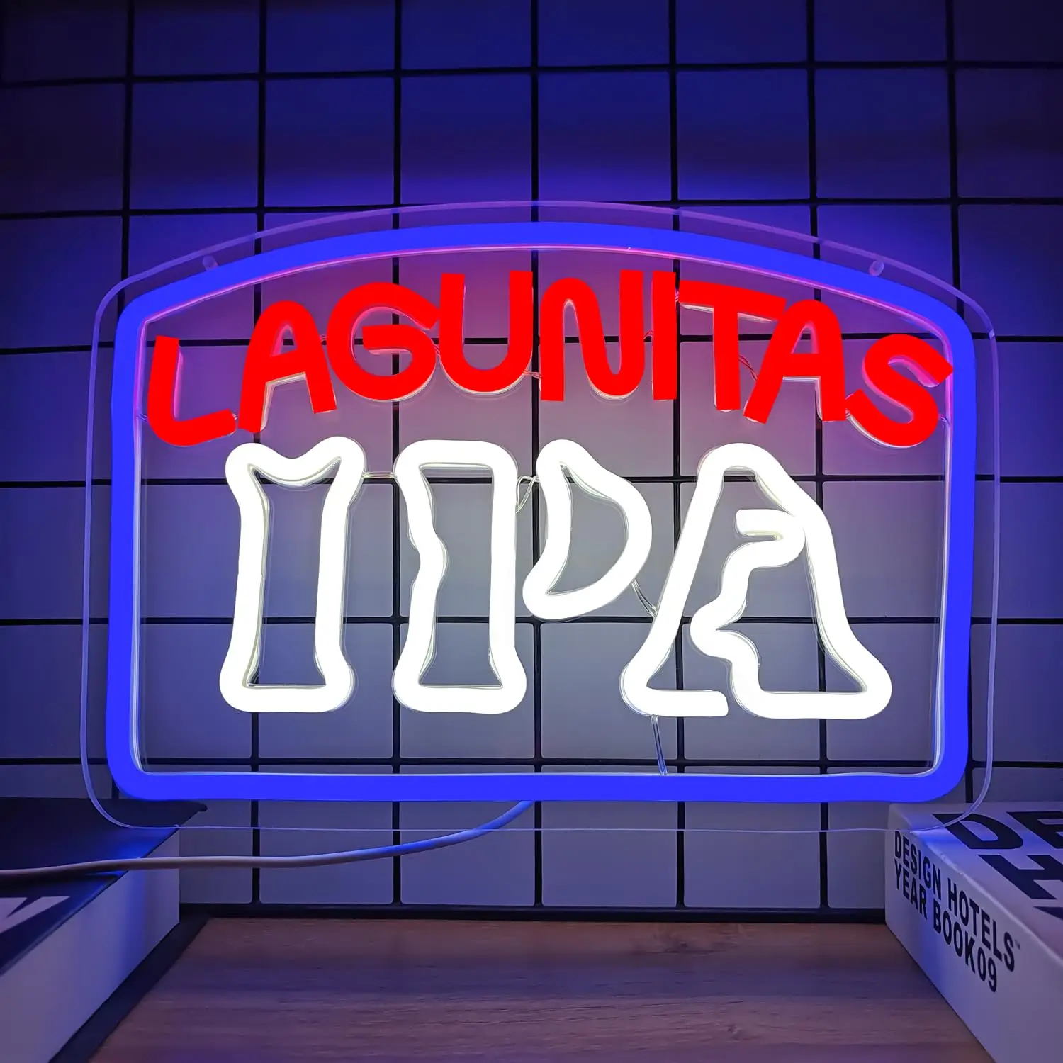 

Lagunitas IPA Neon Sign Dimmable Neon Light Up Sign for Wall Decor Man Cave Beer Bar Pub Business Club Party Garage Gift