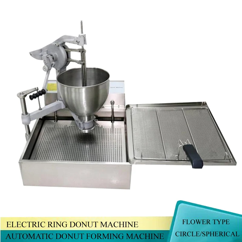 Electric Donut Forming Machine with 3 Molds Ball Donuts Maker Hand Operate Mochi Doughnut Maker Fryer Machine