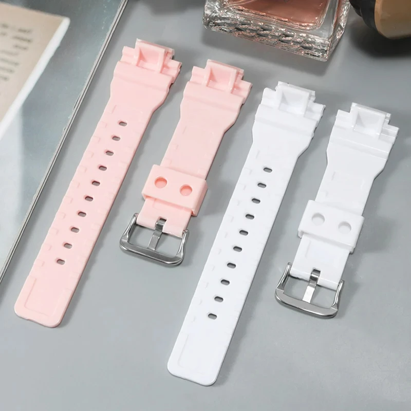 Silicone Strap Substitute For G-Shock GMA-S110/S120/S130/S140/DW-5600 Series Female Male Interface Rubber Watch Strap.