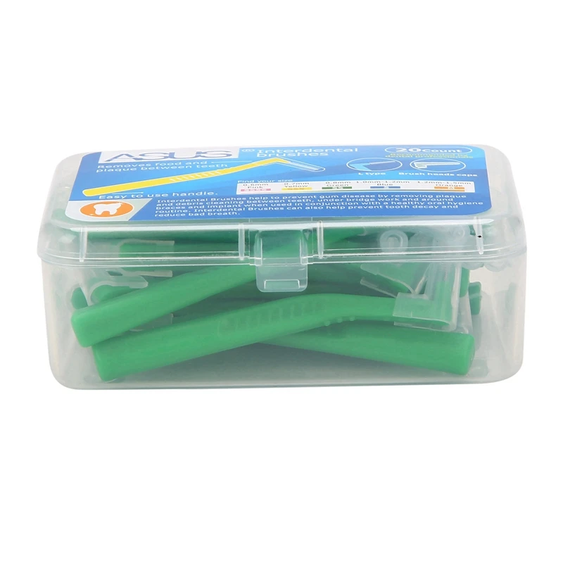 ASUS L Shape Push-Pull Interdental Brush 80Pcs Oral Care Teeth Whitening  Tooth Pick Tooth Orthodontic Green