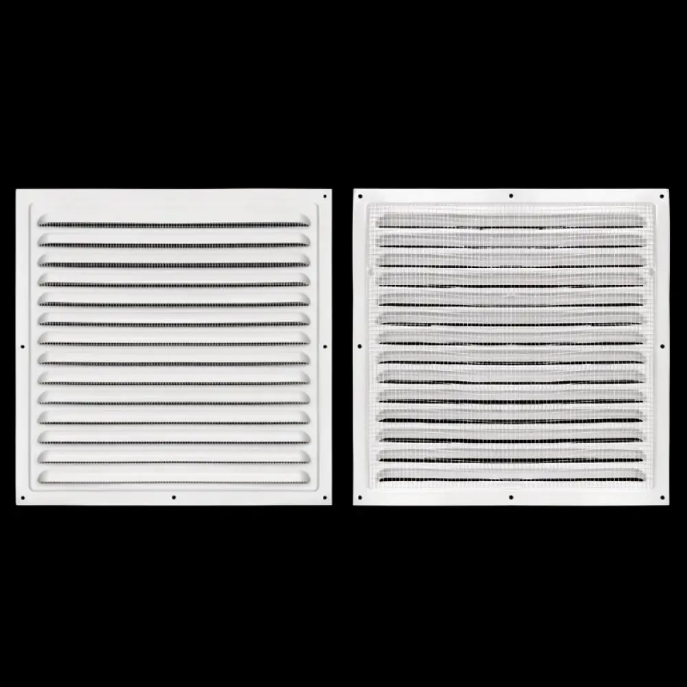 Premium Aluminum Air Vent Louver Exterior Wall Grille Rainproof Exhaust Duct Cover Ventilation Hood Cooling Mesh Diffuser