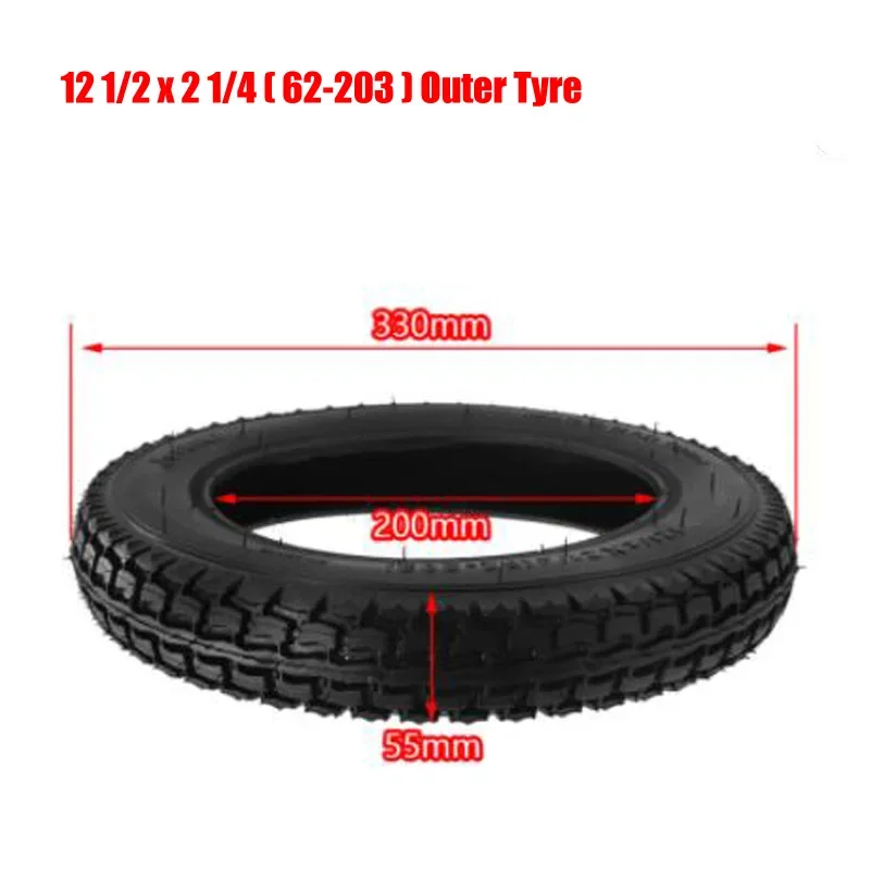 High Quality 12 1/2 x 2 1/4 ( 62-203 ) Tyre Inner Tube 12 1/2x2 1/4  Fits Many Gas Electric Scooters and E-Bike