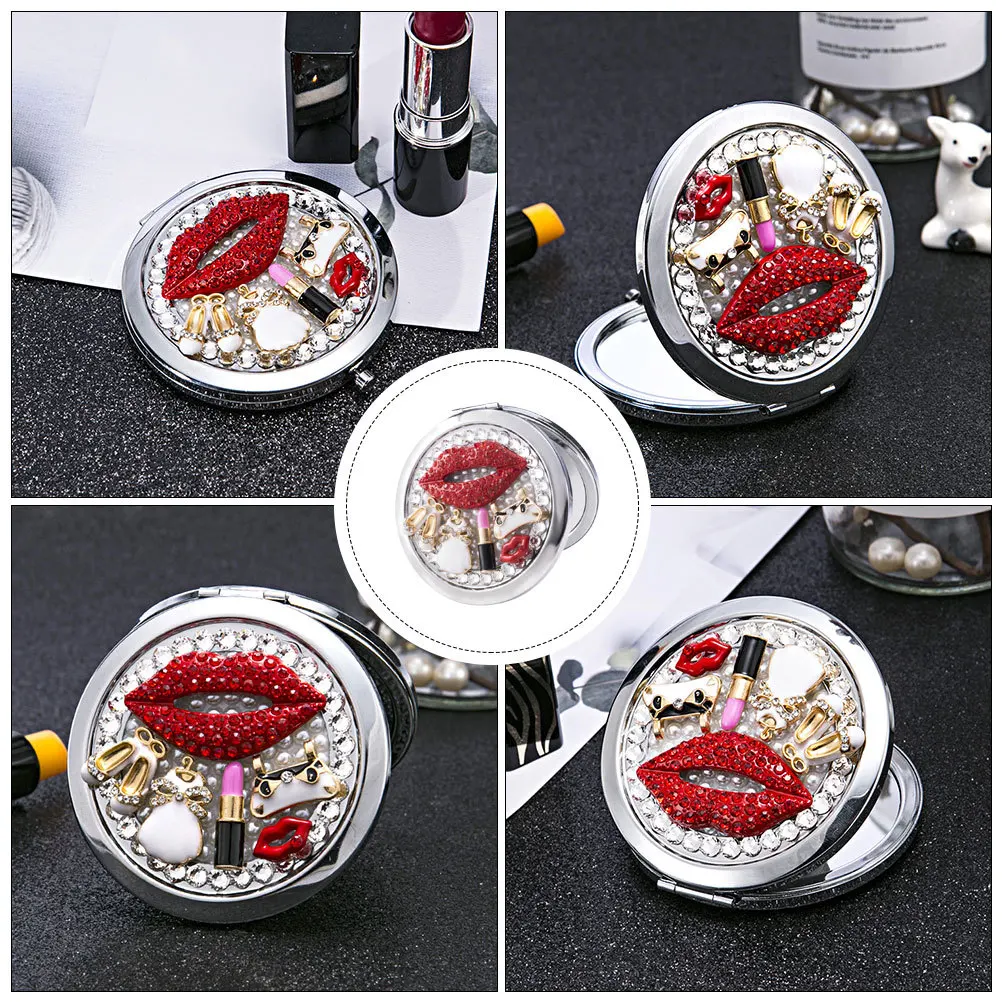 

1Pcs Folding Dual-Sided Portable Makeup Mirror Compact Cosmetics Mirror Small Travel Tool Pocket Size