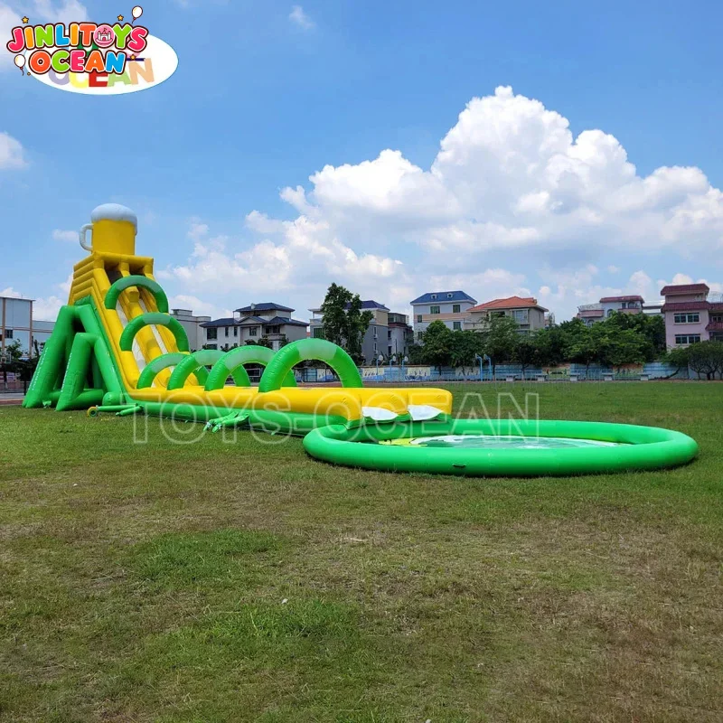 Commercial Outdoor Large Double Slide Inflatable Water Slide with Pool Suitable for Adults and Kids