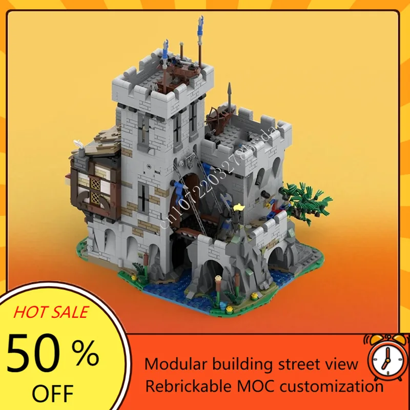 2775PCS MOC Medieval Castle Custom Puzzle Model Black Falcons - Falcon Keep Technical  DIY Set Toy For Technology Holiday Gift