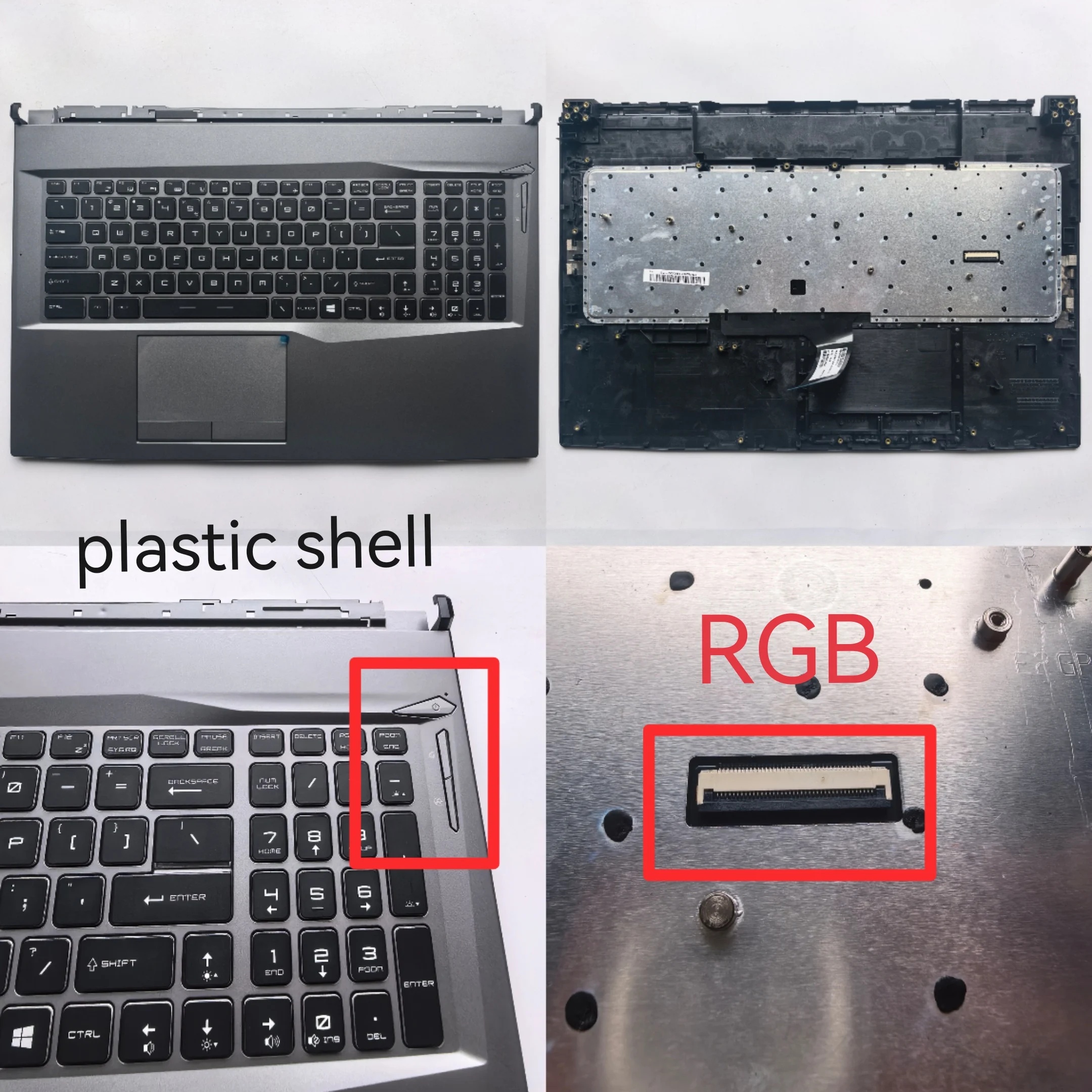 

RGB backlit new laptop palmrest with keyboard for MSI ALPHA 17 A4DE A4DEK 17.3"