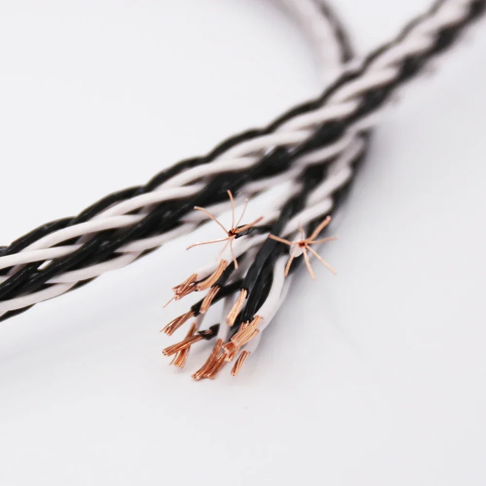 1 Meter High Quality 8TC OCC Copper Wire Cable for HIFI Audio Speaker Amplifier Turntable CD Player