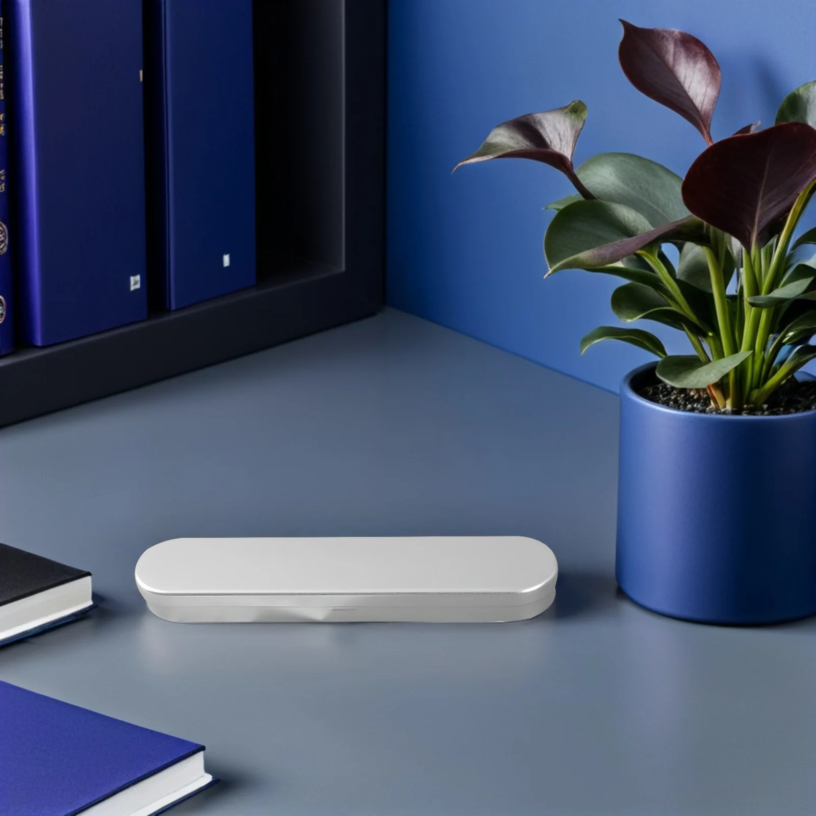 5 قطع من صندوق القلم المصفيح، حاوية تخزين معدنية قوية، لمسة نهائية ناعمة، تصميم أنيق للاستخدام في المكتب المنزلي للطلاب