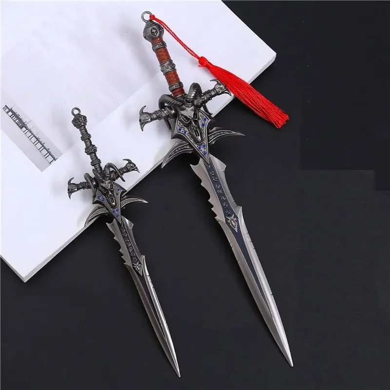 15-30cm World of Warcraft Lich King Frostmourne Alloy Sword Game Keychain Not Sharpened Weapon Knife Model Gift Toys for Boy