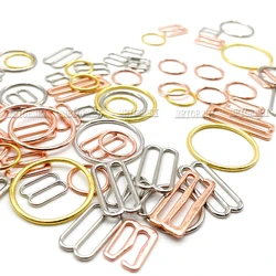 10 pcs/lot Metal Bra Rings and Sliders Strap Adjusters buckles 6mm~25mm  Underwear Sliders Rings Clips For Adjustment