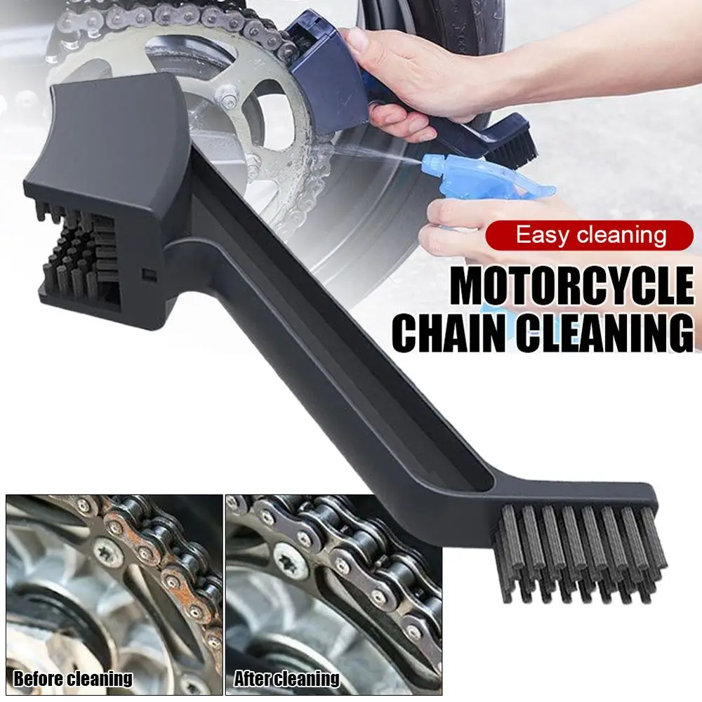 Kit Rim Care Tire Cleaning Brush Bike Chain Cleaner Bicycle Chain Clean Brush Motorcycle Chain Cleaner Gear Chain Brush