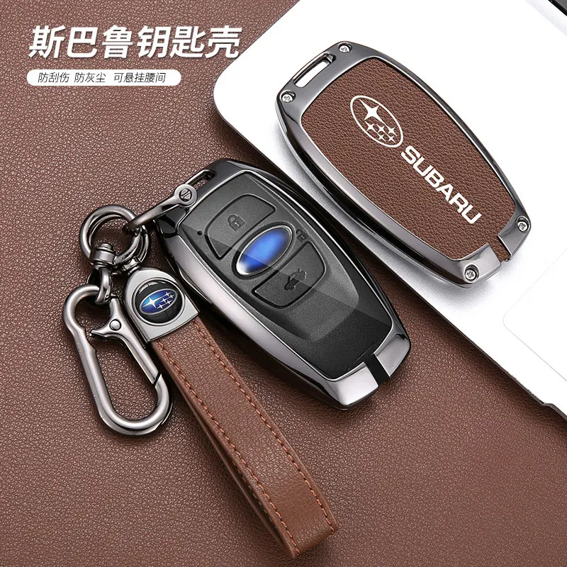 Car Smart Key Case Cover Shell For Subaru WRX XV Crosstrek Legacy BRZ Forester Impreza STi Outback 2015-2019 Keyless Accessories