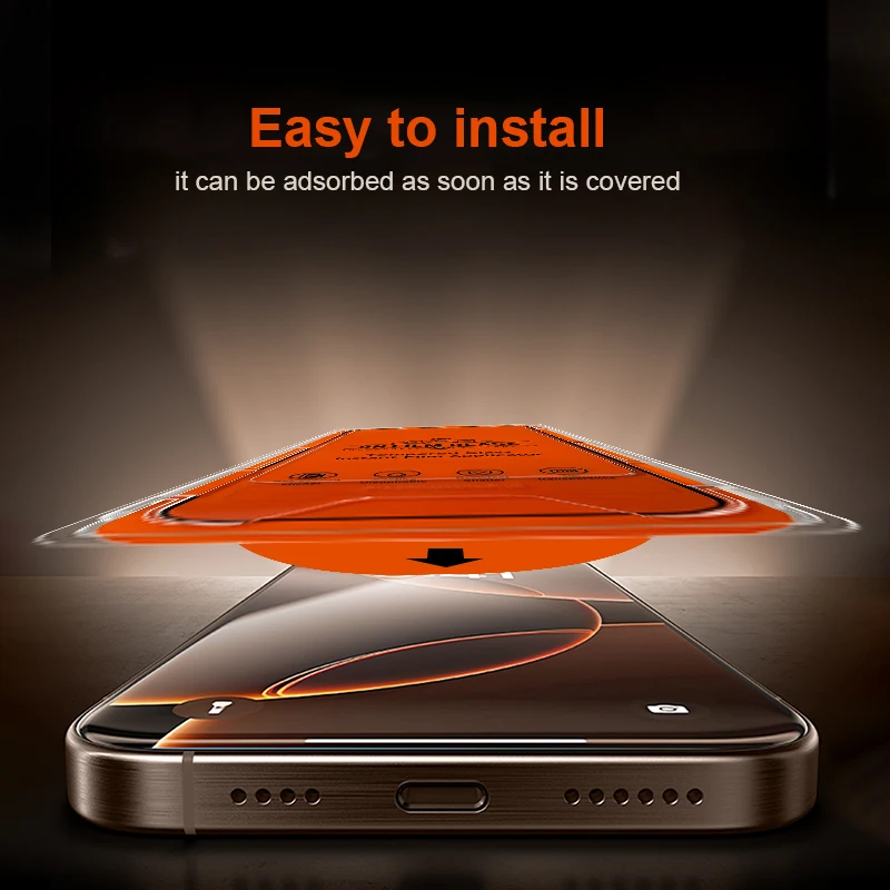 2 قطعة حامي الشاشة آيفون 17 برو ماكس الهواء سهلة التركيب الزجاج المقسى المضادة للخدش طبقة رقيقة واقية آيفون 17Pro