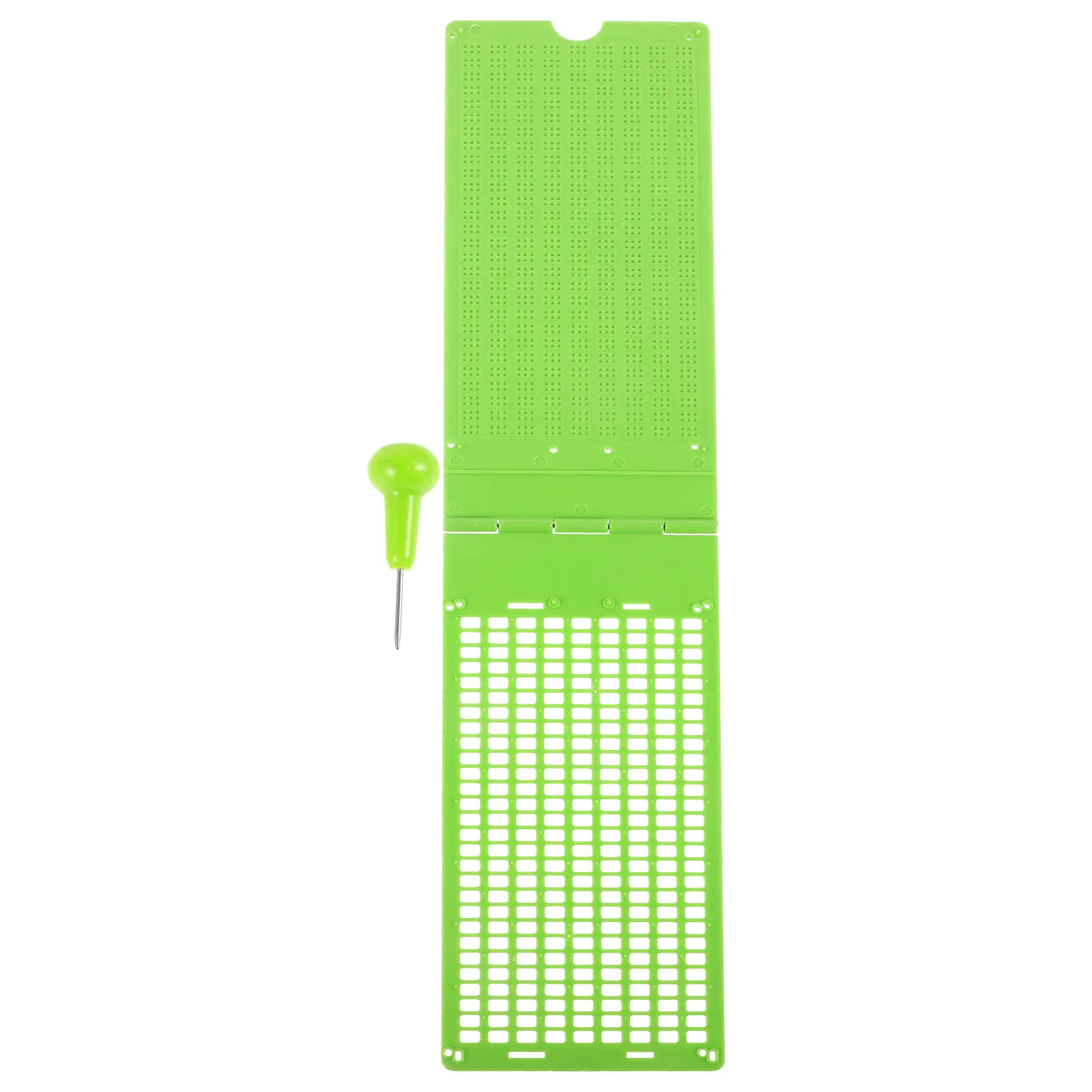 

1 комплект Брайля для письма для слепых пластиковых портативных стилусов, обучающий инструмент, тарелка для письма Брайля, накладка на гриф, образовательная