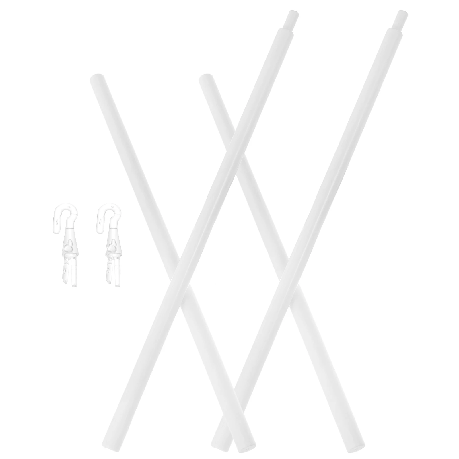 

2Pcs Window Blind Stick Plastic Replacement Rod with Hook Curtain Pull Wand for Vertical Blind Repair and Opener Accessories