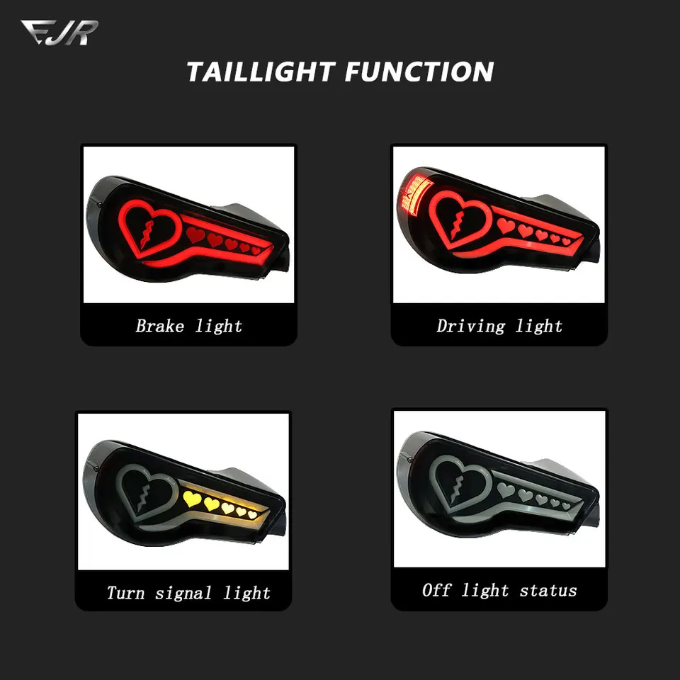 For Toyota 86 Taillight 2012-2018 Subaru BRZ Modified Heart-Shaped 