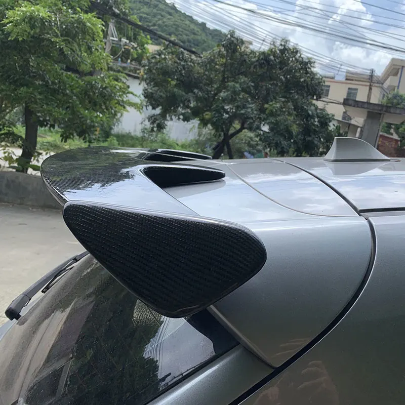 For Mazda CX4 roof spoiler hatchback sedan AE style real carbon fiber/FRP material spoiler rear trunk top wing 2005 -2021