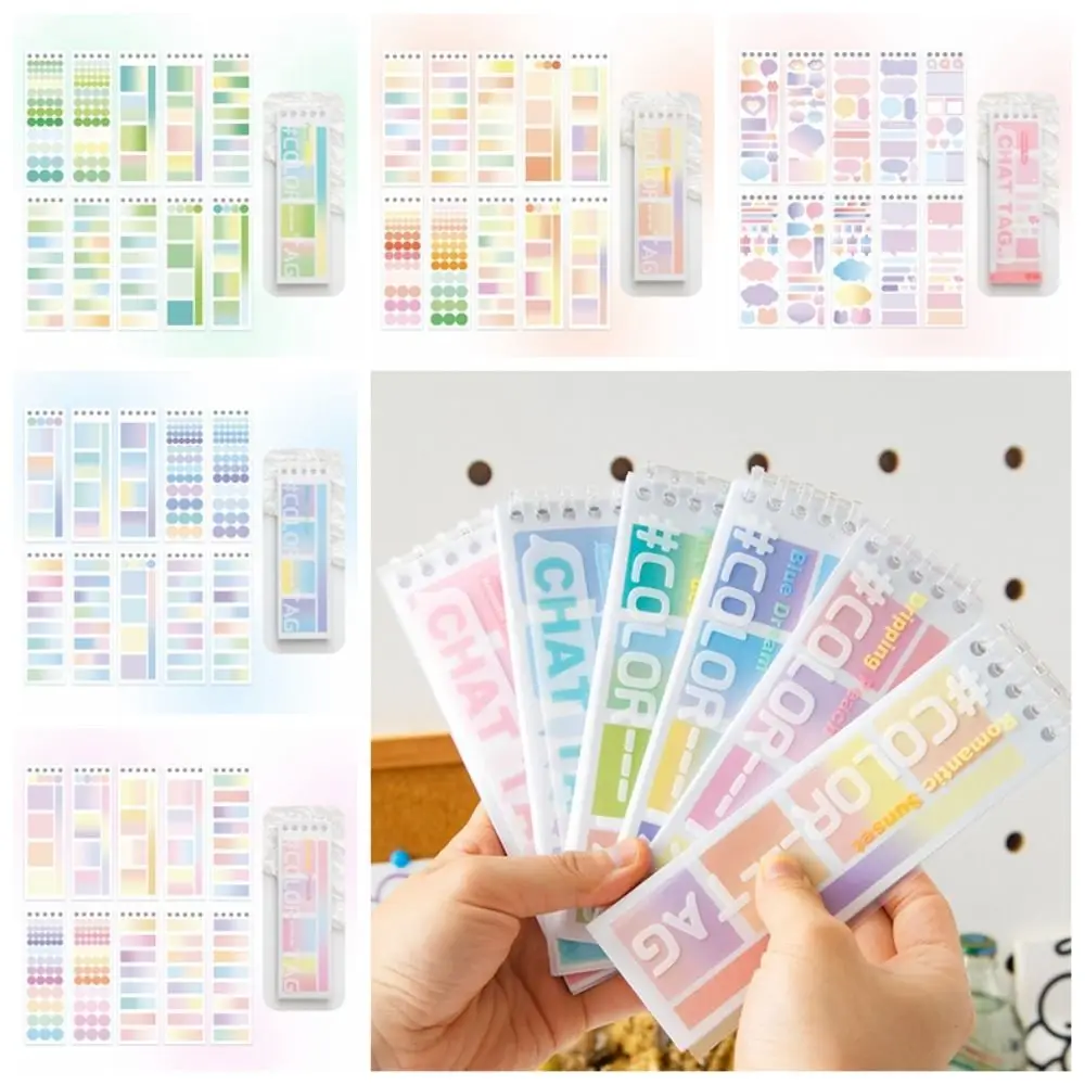 20 Sheets Keypoints Marker Index Stickers Taking Notes Reading Labels Sticky Notes Gradient Bookmark Index Tabs Student