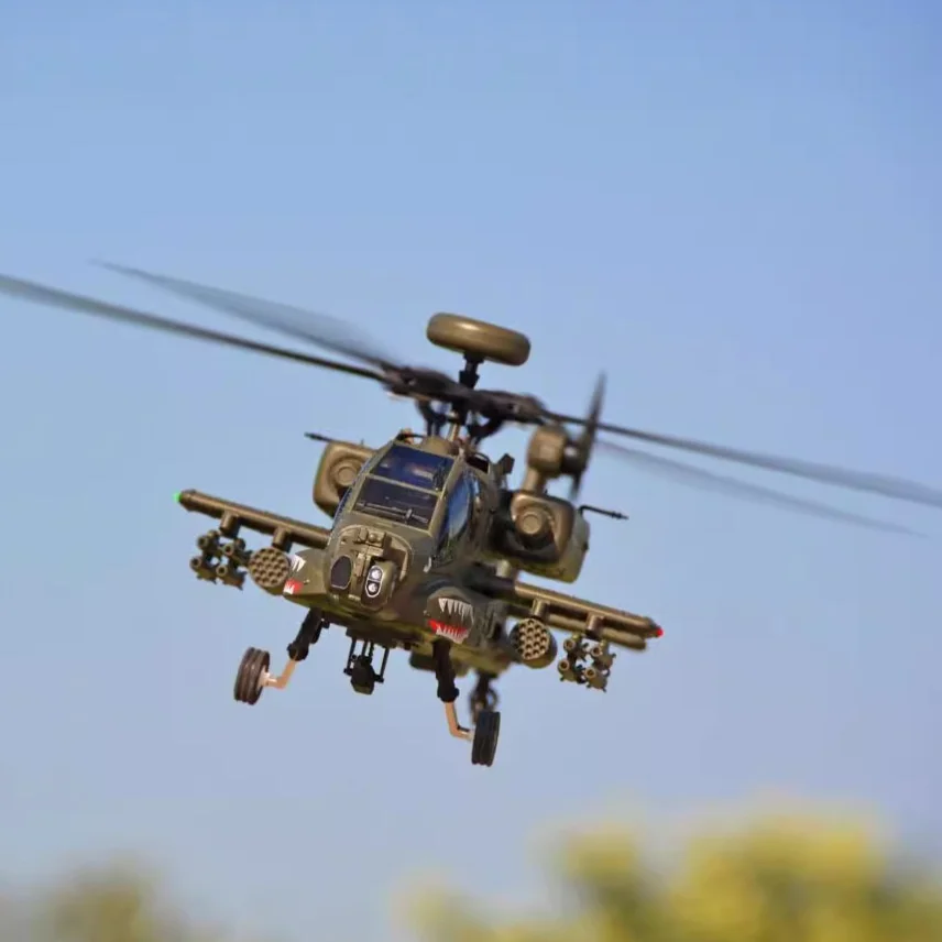 YUXIANG F11 Apache 6CH 3D RC Combat Heli RTF 2.4GHz sans brosse en métal Swash attaque échelle Warbird cadeau